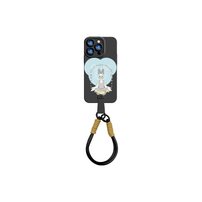 Disney Silicone Material Cute With Lanyard Phone Cases Compatible With Apple 16 Pro Max/15 Pro/15 Plus/14 Pro/13/12/11-16
