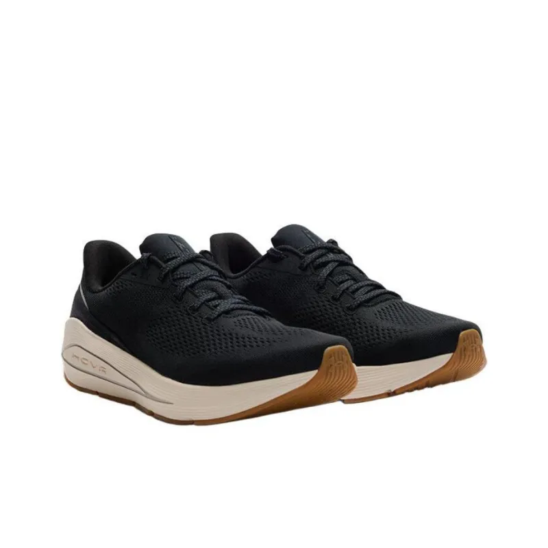 Under Armour Anti-Slip And Wear-Resistant Rebound Low-Top Casual Running Shoes Men's Black White-1