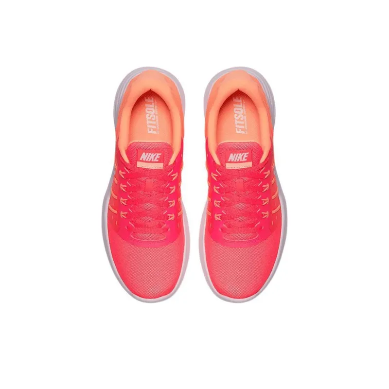 Nike LunarStelos Anti-Slip And Wear-Resistant Rebound Low-Top Casual Running Shoes Women's Red Orange-3