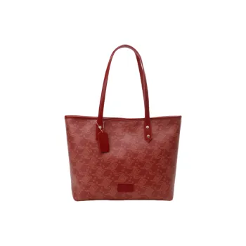 OTA PU Litchi Grain Pendant Shoulder Bag Crossbody Bag Regular Women's Vermilion/Tea Tendril Red