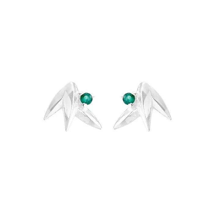CARAT'S DIARY S999 Fine Silver Stud Earrings Women's-0