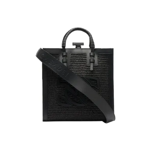 Casadei Baurivage Woven Top Handle Bag