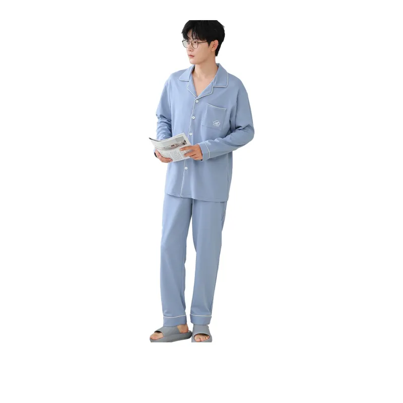 MIIOW Pajama Set Men's Propylene Blue-0