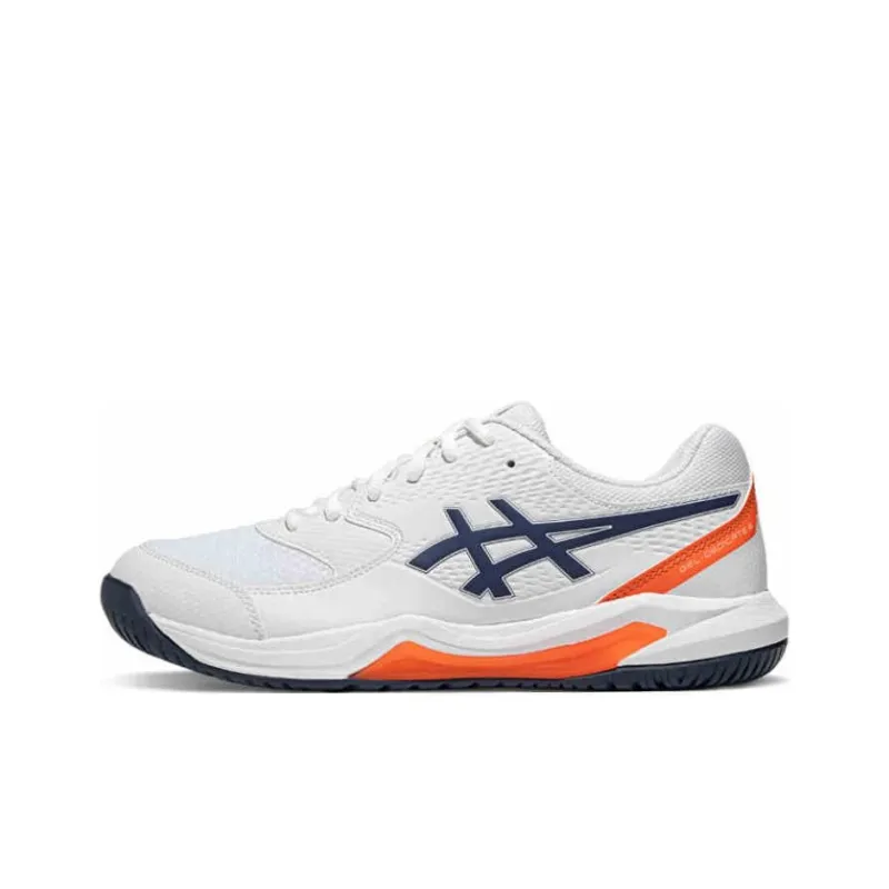 Asics Gel Dedicate 8 Low Top Tennis Shoes Men's White Blue Orange-0