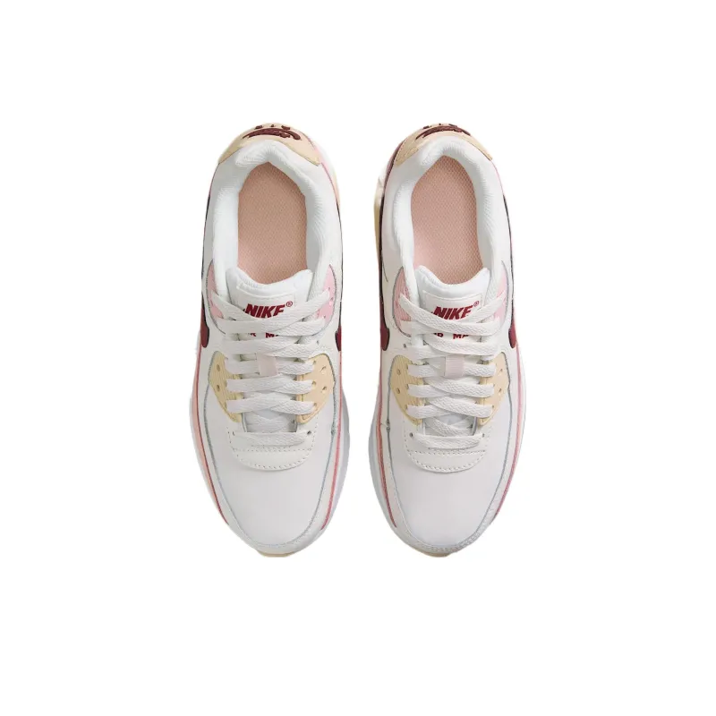 Nike Air Max 90 Low Top Kids Lifestyle Shoes Pink Teenagers-2