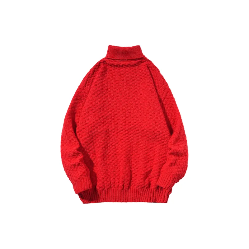 ZMOH Turtleneck Pullover Unisex Couple's-7