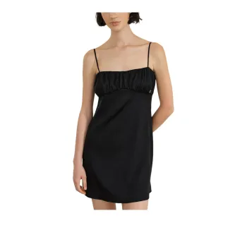 SILKY MIRACLE x YOYOKULALA FW24 Nightgown Women's Ash Gray Black