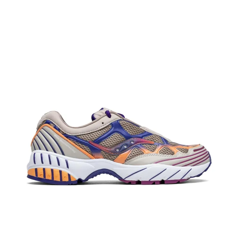 White Mountaineering x Saucony Grid Web Anti-Slip Wear-Resistant Low-Top Casual Running Shoes Men's Tan-1