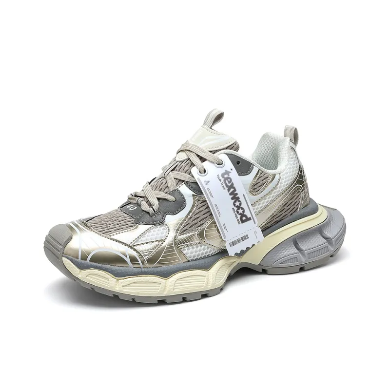 TEXWOOD Anti-Slip Wear-Resistant Breathable Height Increasing Low-Top Chunky Sneakers Unisex-16