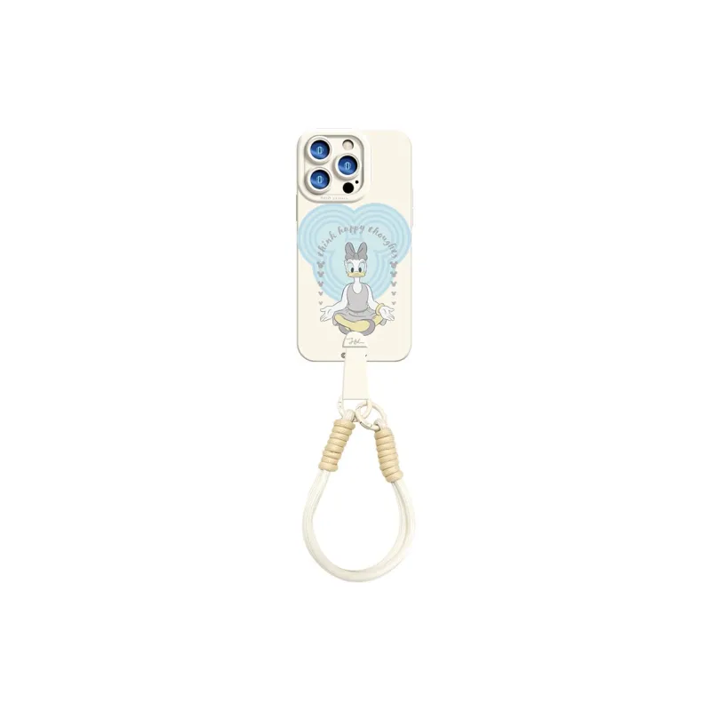 Disney Silicone Material Cute With Lanyard Phone Cases Compatible With Apple 16 Pro Max/15 Pro/15 Plus/14 Pro/13/12/11-0