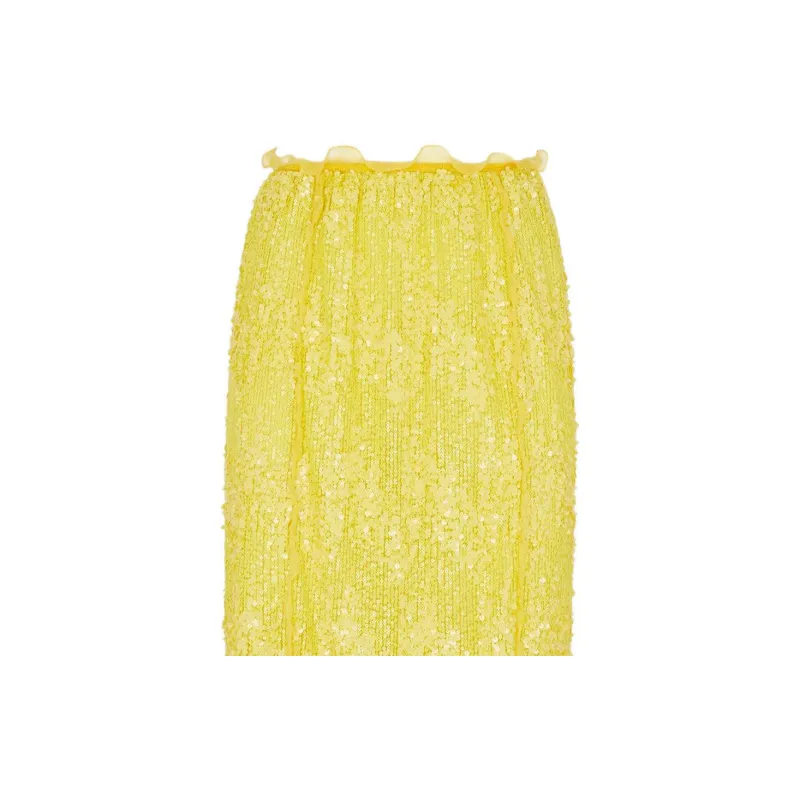 FENDI Casual Long Skirts Women's Yellow-3