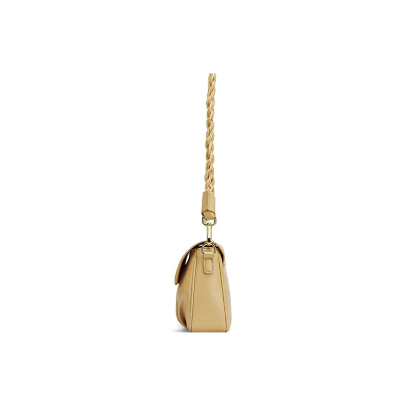 FAIRWHALE Synthetic Leather Shoulder Bag Women's Ecru/Milk Tea Beige-13