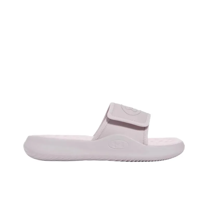 Under Armour EVA Slip Resistant Slide Slippers Women's Gray Pink-1
