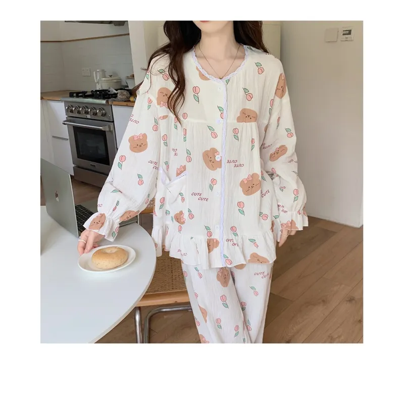 Ordifen Pajama Set Women's White-6