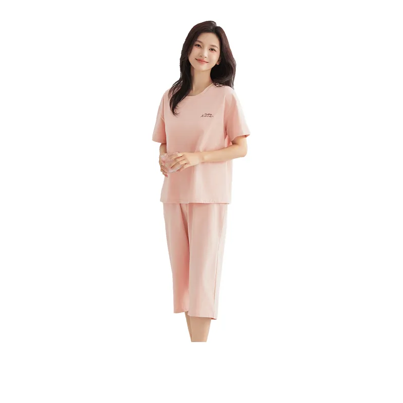 Ordifen Pajama Set Women's Peach Pink-0