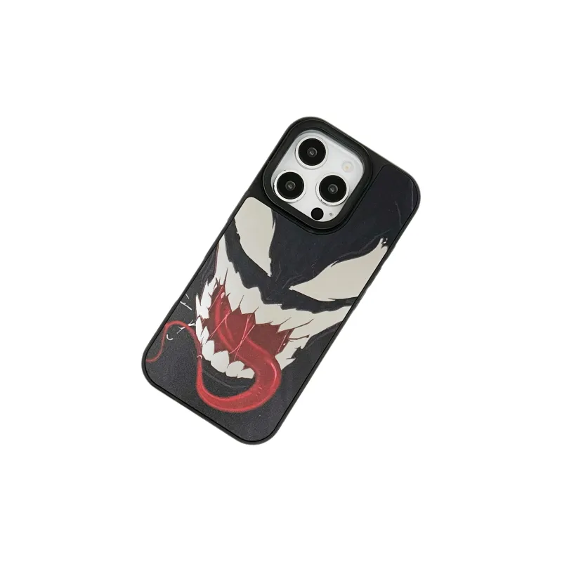 SHANGHUI TPU Material Venom Spider Man Phone Cases Compatibility IPhone12/13/14/15/16/Pro/Ma Cartoon Western Artistic-1