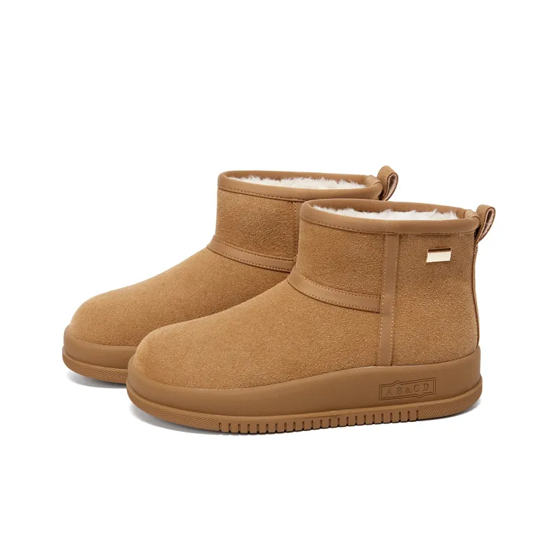 La Chapelle Warm And Wear-Resistant Short Snow Boots Women's Yellow-1