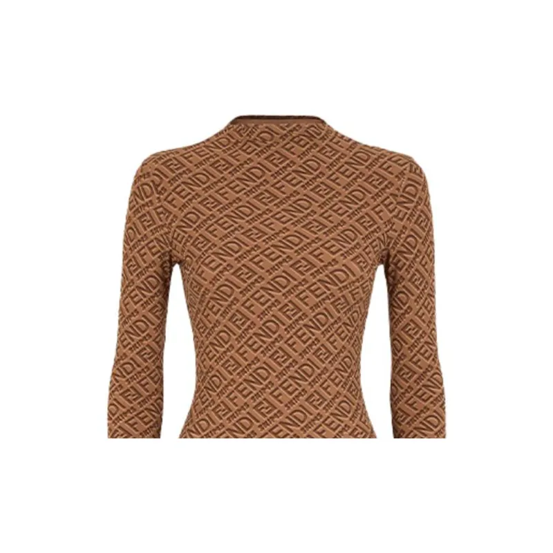 FENDI X Skims Mock Neck Long Sleeve Bodysuit California-3