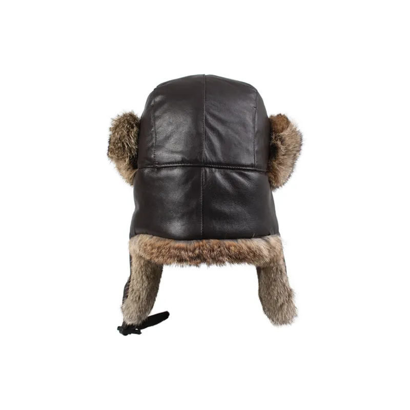 KENMONT Goat Leather Trapper Hats Men's-7