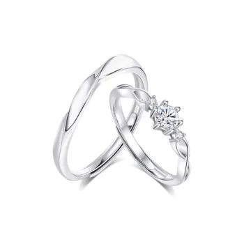 KUMET Sterling Silver Rings Unisex Anniversary Birthday Gift