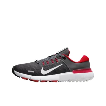 Nike Free Golf Wear resistant And Lightweight Low Top Golf Shoes Men's Gray Red