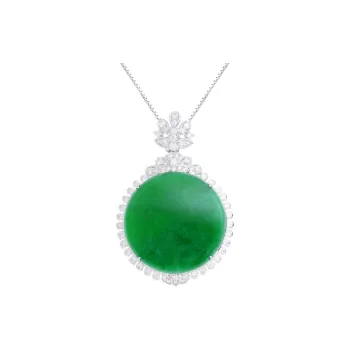 Clear Snow Ice Glutinous Jadeite Necklaces Unisex
