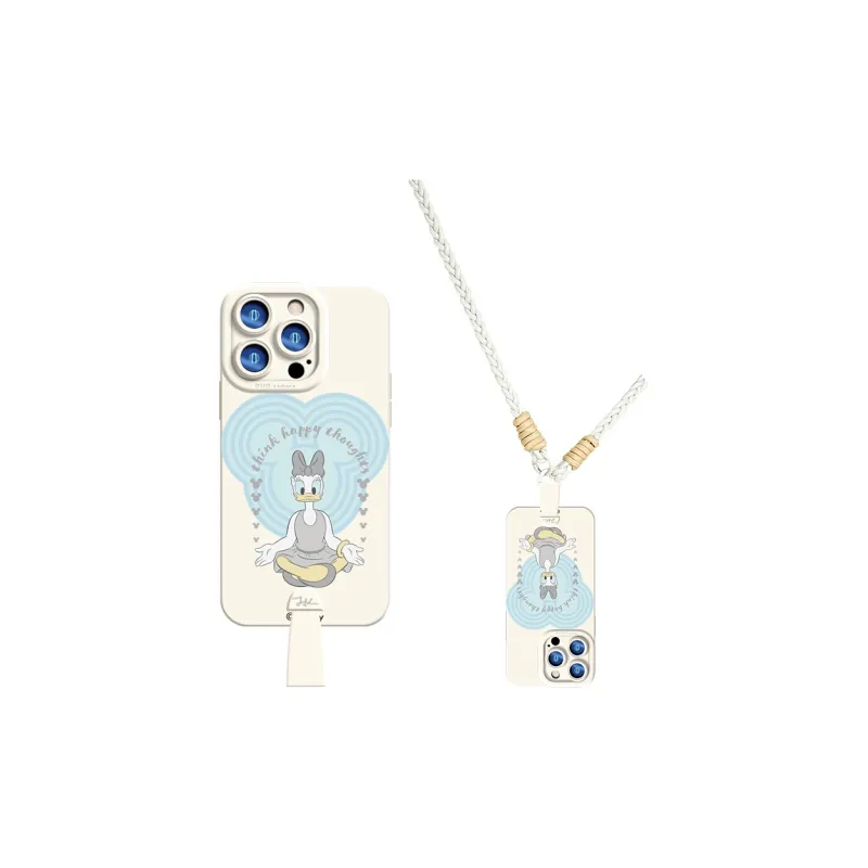 Disney Silicone Material Cute With Lanyard Phone Cases Compatible With Apple 16 Pro Max/15 Pro/15 Plus/14 Pro/13/12/11-2