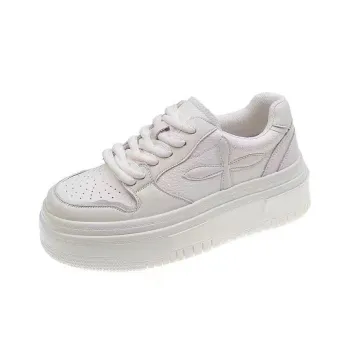 WJA Coverage Slip Resistant Cushioning Impact Resistance Wear Resistant Low Top Skateboard Shoes Women's White