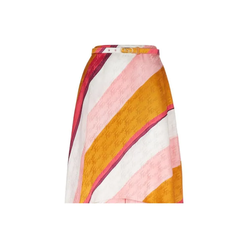 FENDI Diagonal stripe Maxi Dress-1