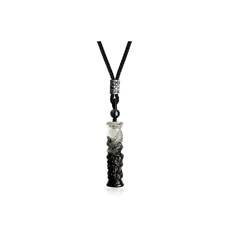 Tang Zhi Natural Serpentine Jade Necklaces Unisex-0