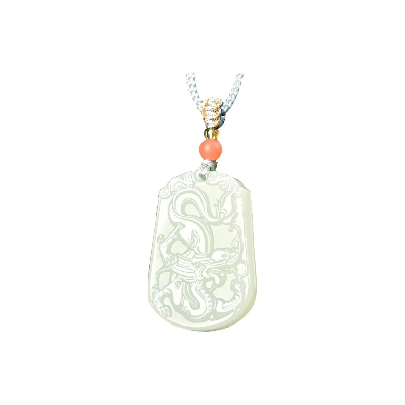 KUNYUYAO Hetian Jade Pendants Pale Greenish White Jade Unisex-96