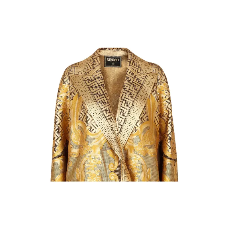 Versace X FENDI X VERSACE Leather Jackets Women's Multicolor-2