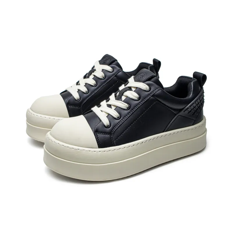 MILLIE'S Low Top Skateboard Shoes Unisex Black White-1