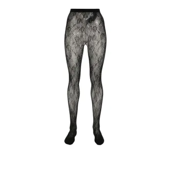 SAINT LAURENT Lace Motif Tights
