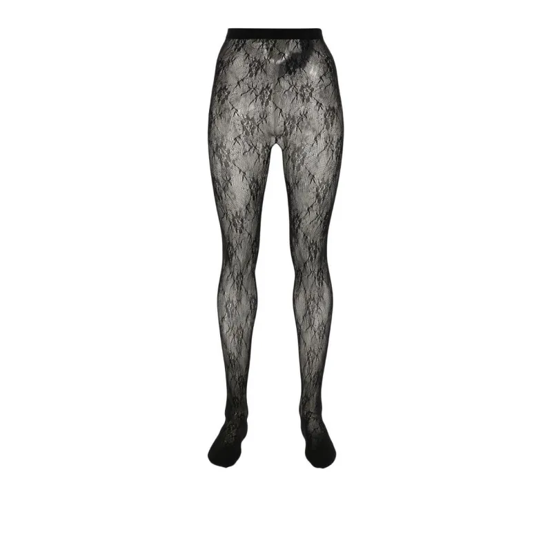 SAINT LAURENT Lace Motif Tights-0