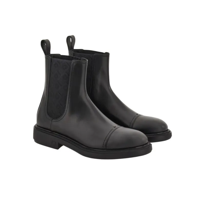 FERRAGAMO Short Chelsea Boots Men's Black-2