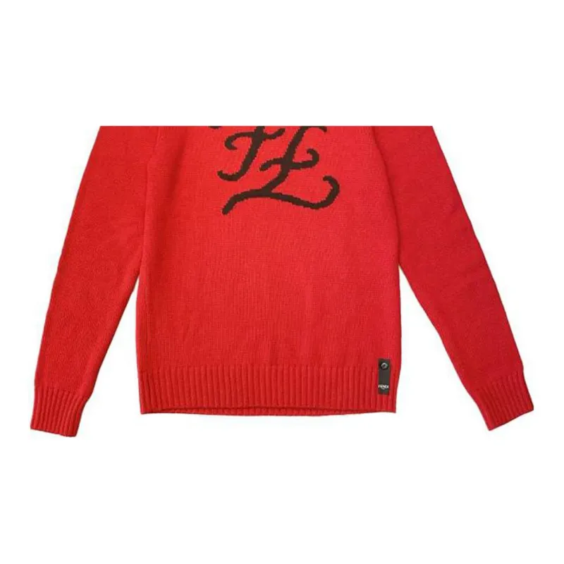 FENDI Cashmere Sweaters Men Red-3