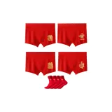 Golden Dragon Brings Blessing+Vitality and Vigor+Fortune Arrives with The Dragon+Roaring Success+2 Pack Prosperity Socks