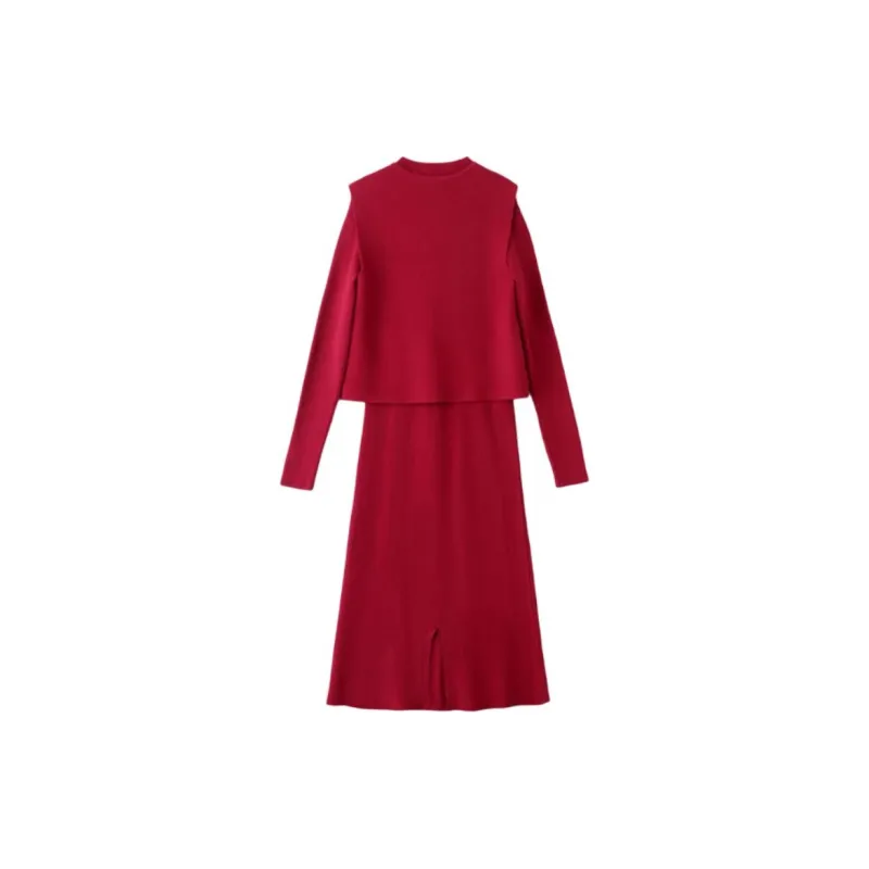 Yi Mengyuan Skirt Set Women's China Red-1