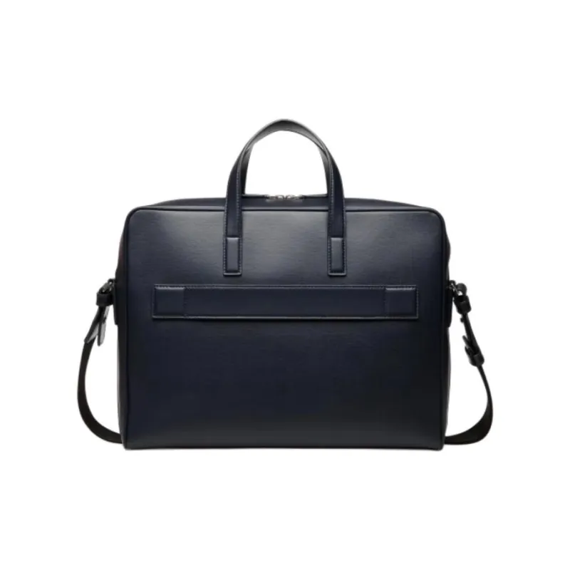 BALLY Cow Leather Briefcase Men's Dark Blue-2