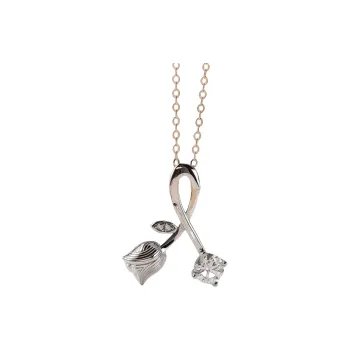 Stone On The Line S925 Sterling Silver Moissanite Necklaces Women's
