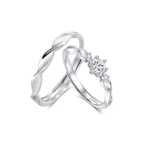 KUMET Sterling Silver Rings Unisex Anniversary Birthday Gift