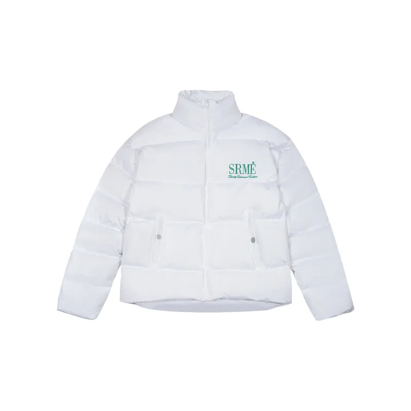 SIMPLE RIMLESS/SRME Puffer Jacket Unisex White-1