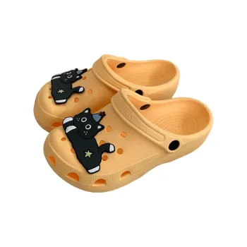 Thin Strips Home Slippers Unisex, Yellow