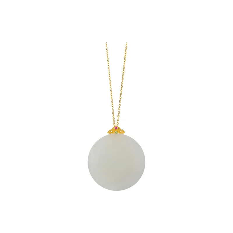 Linguanying Hetian Jade Necklaces Smoky Purple Women's-0