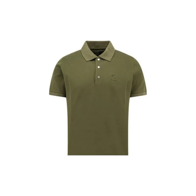 FENDI Ff Embossed Short Sleeved Polo Shirt-3