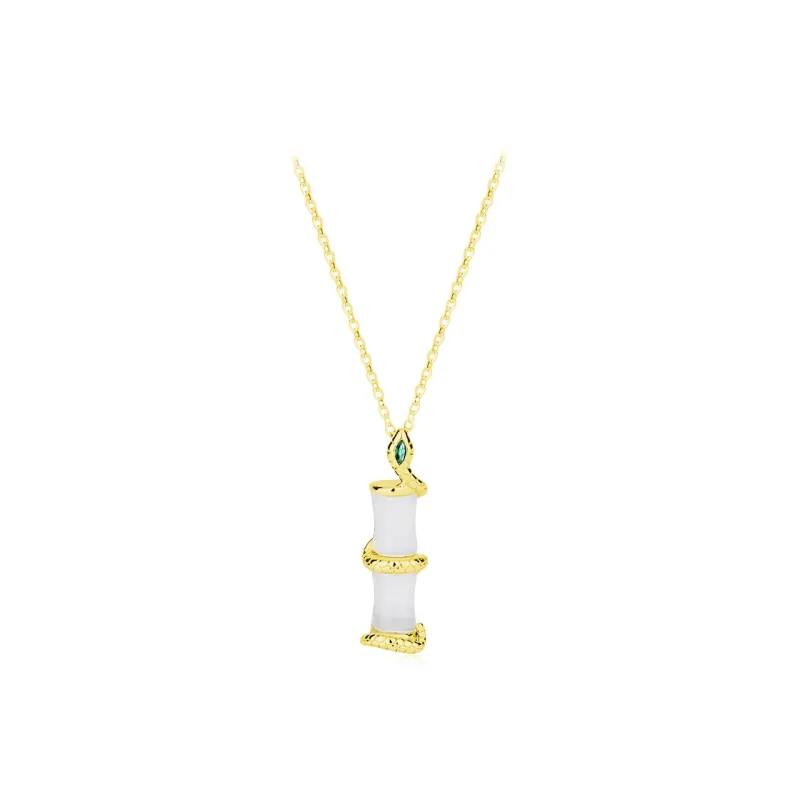 D.K.X Glass Cat Eye Necklaces Women's-3