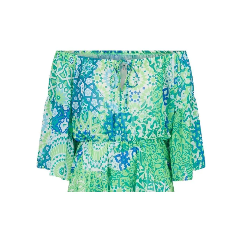 FENDI Short-Sleeved Dresses Women's Green-3
