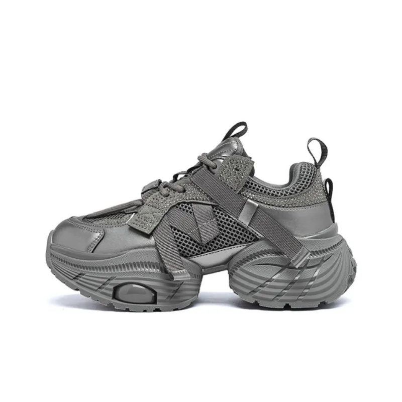 AGSDON Height Increasing Low-Top Chunky Sneakers Women's-0