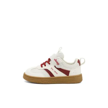 Jeep Anti Slip And Wear Resistant Breathable Kids' Skateboarding Shoes White Red Kids'